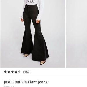 Free People ultra flare black jeans
